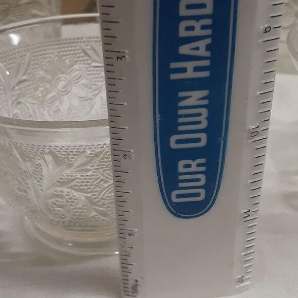 8 pc.bundle vintage Anchor MCM Hocking clear depression glass tumblers, & more - Picture 10 of 11